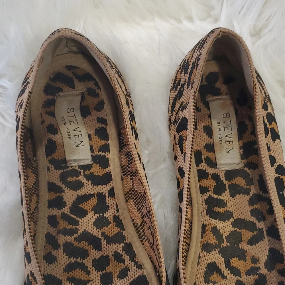 Steve Madden leopard Mob Wife flats shoe size 8.5 - Picture 3 of 14